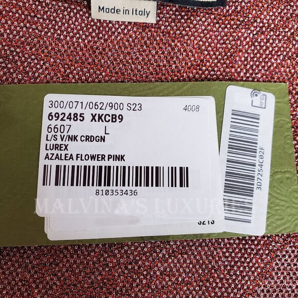 GUCCI SWEATER NOJUM LUREX FLORAL CARDIGAN VOLUMINOUS SLEEVES sz L LARGE - Picture 13 of 16